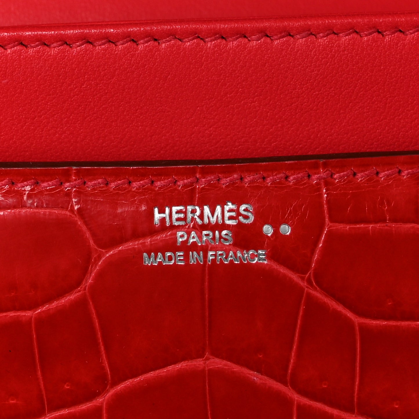 Shiny Niloticus Crocodile Constance Elan 25 Rouge Casaque