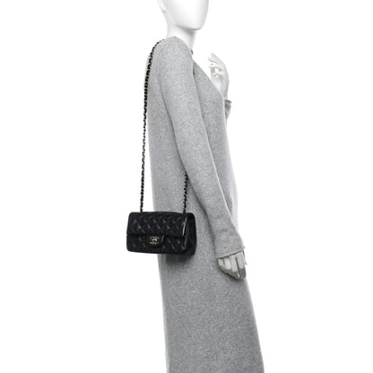 Chanel Lambskin Quilted Mini Rectangular Flap Black 2 of 12