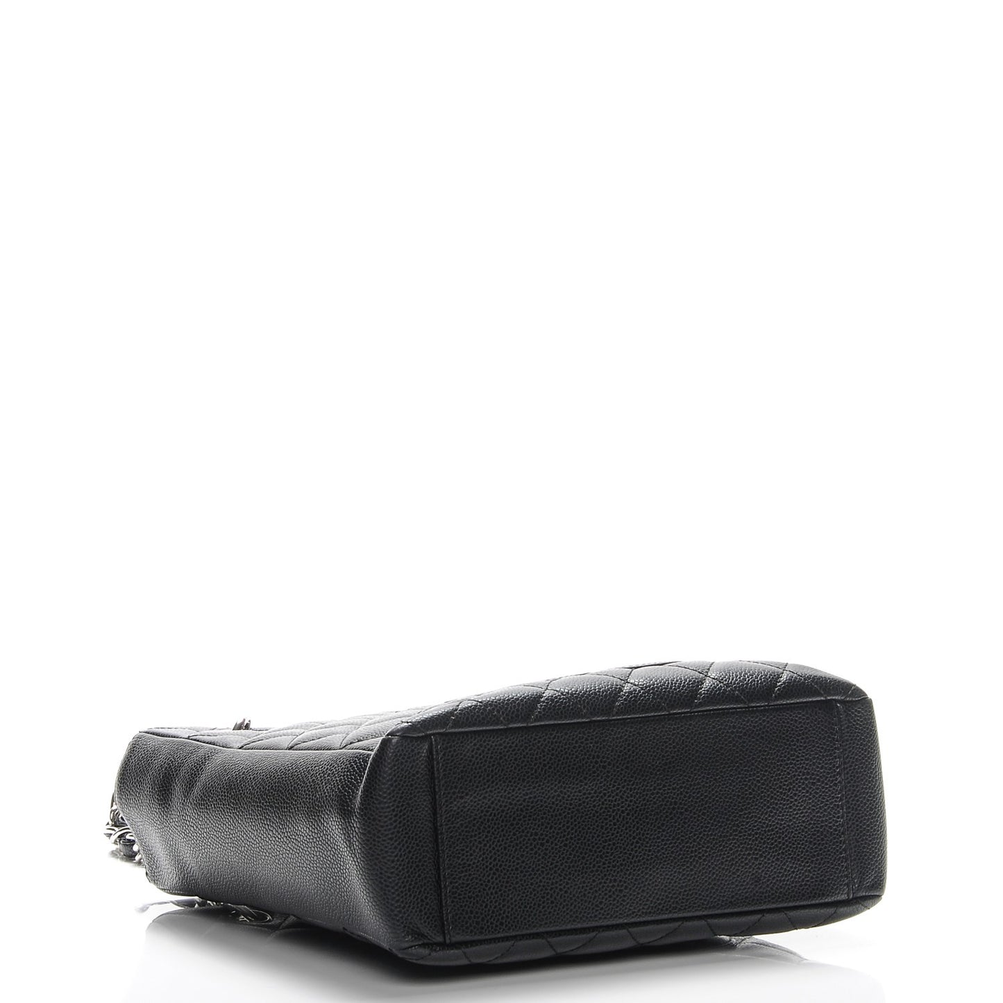 Caviar Quilted Petit Shopping Tote PST Black