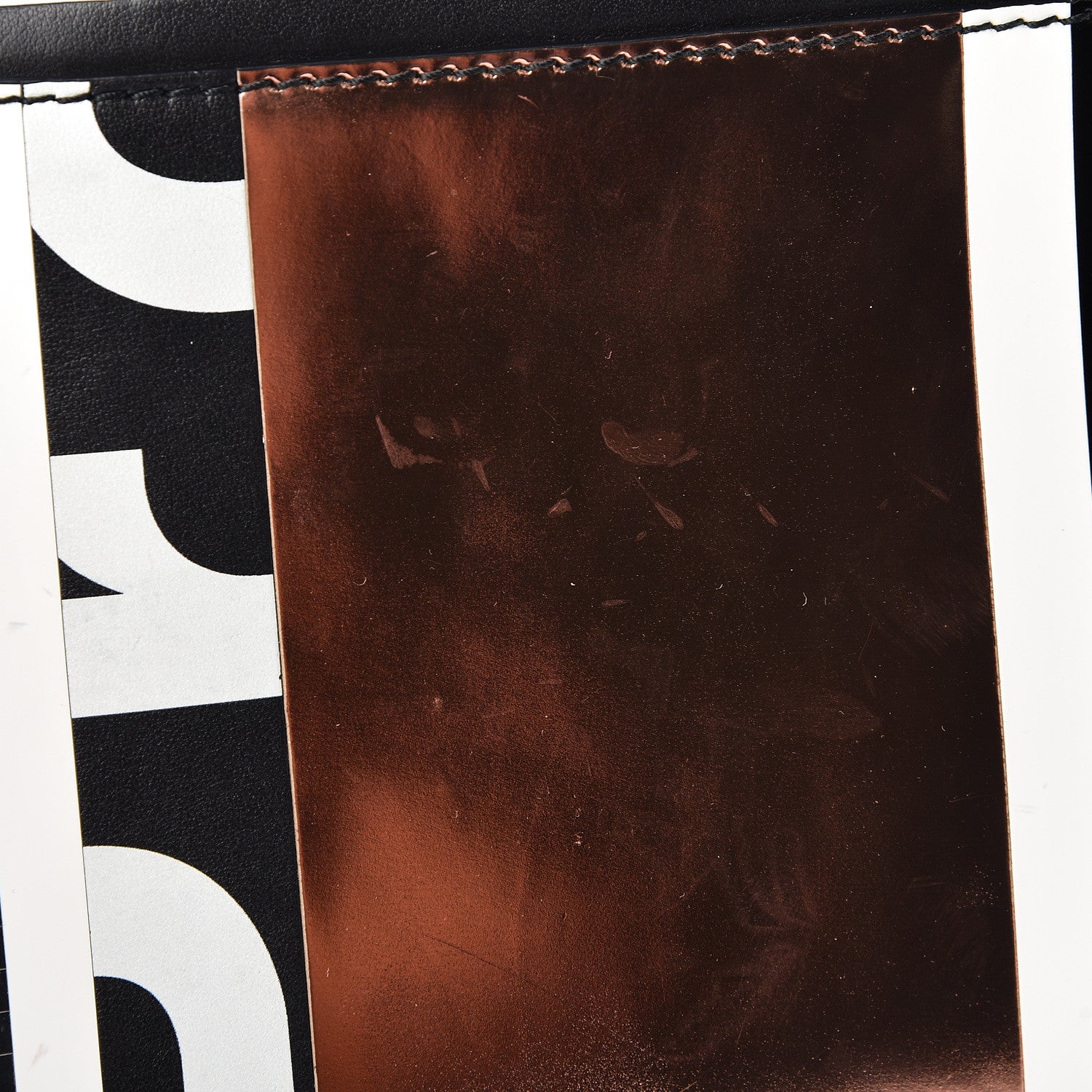 Proenza Schouler Metallic Calfskin Hava Patchwork Shoulder Bag Copper 9 of 9