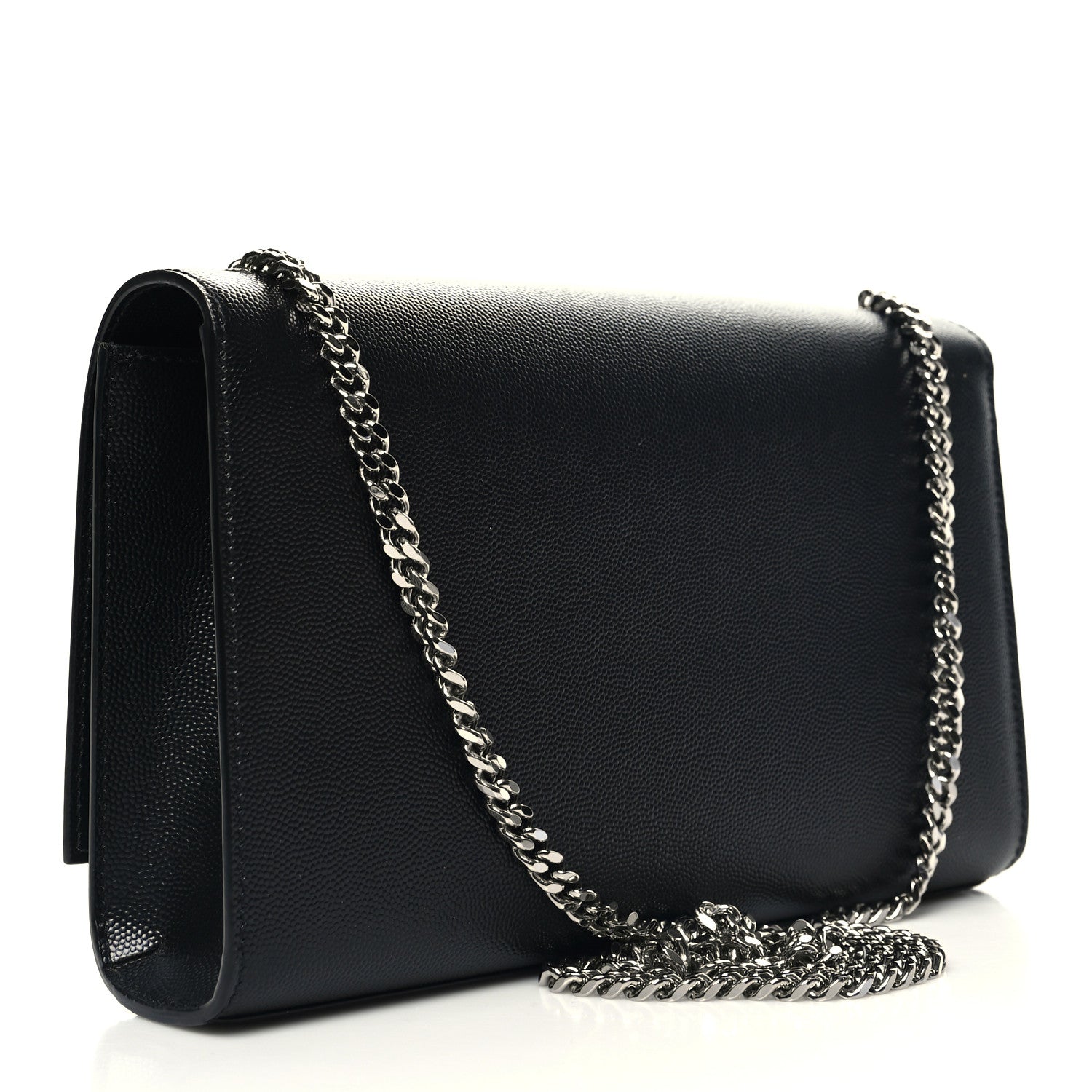 Saint Laurent Grain De Poudre Medium Classic Monogram Kate Satchel Black 3 of 9