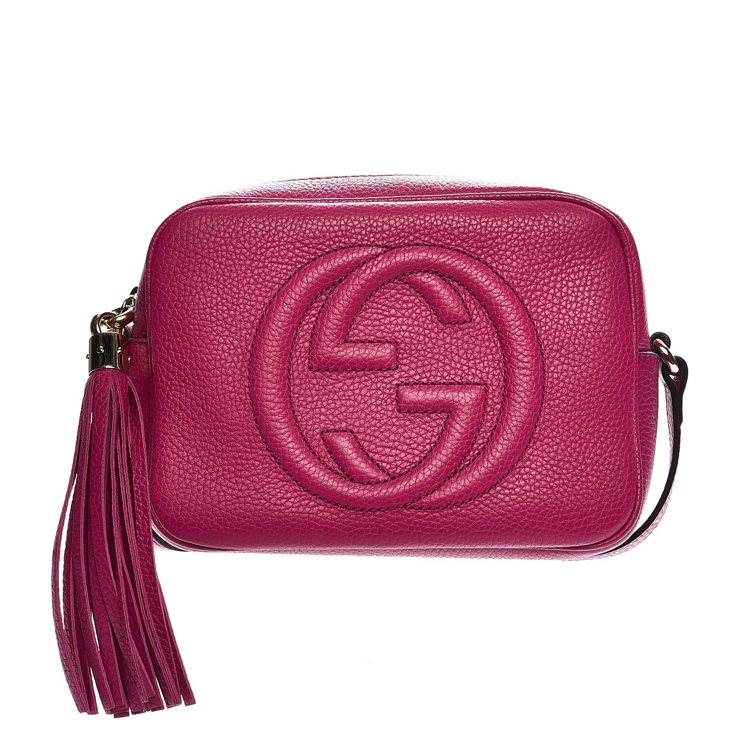 Gucci Pebbled Calfskin Small Soho Disco Bag Bright Bougainvillea 1 of 7