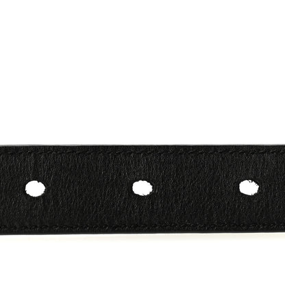 Saint Laurent Suede Monogram Cassandre Extra Thin Square Buckle Belt 80 32 Black 4 of 8