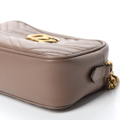 Gucci Calfskin Matelasse Small GG Marmont Chain Shoulder Bag Porcelain Rose 7 of 13