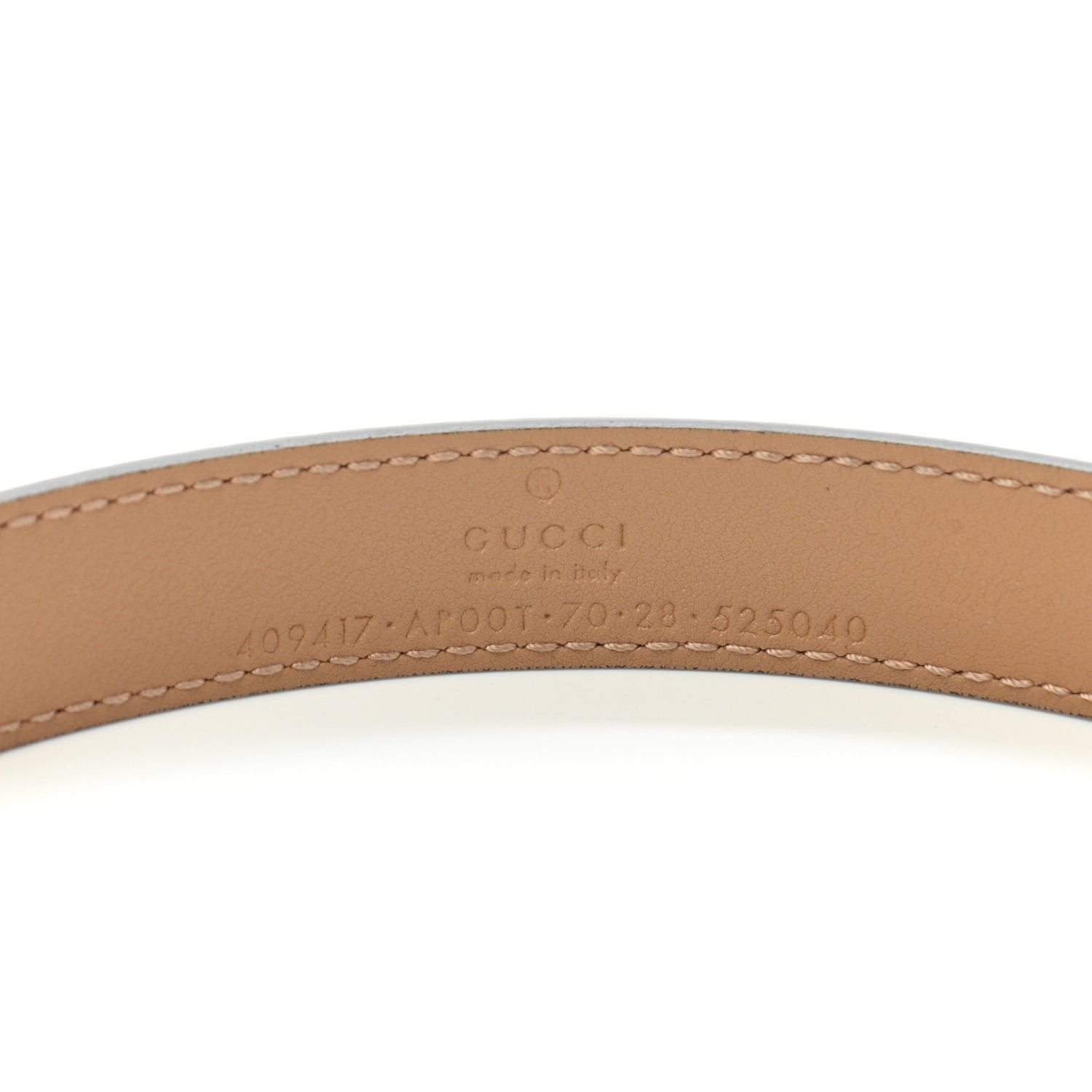 Gucci Moon Calfskin Double G 20mm Belt 70 28 Natural Tan 3 of 6
