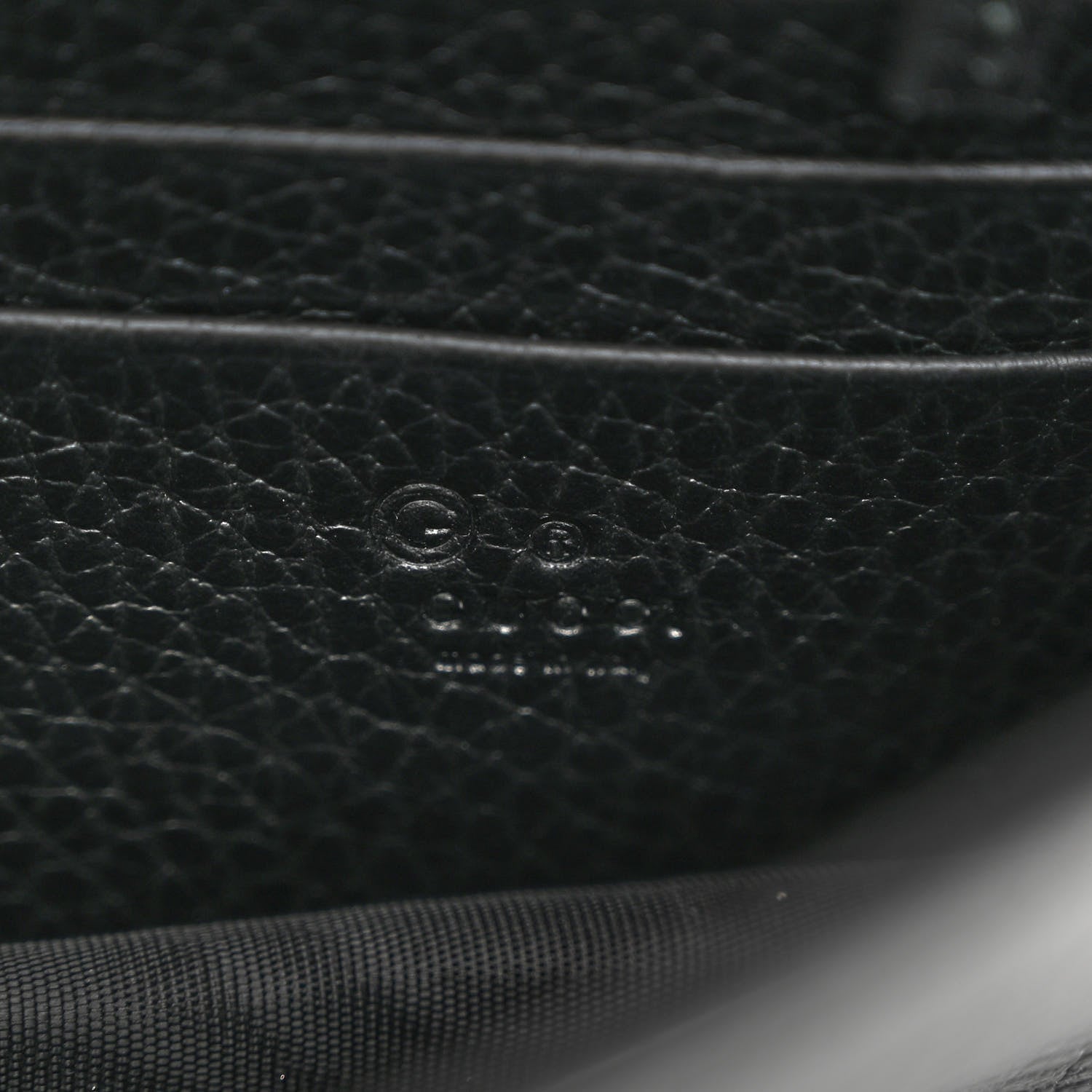 Gucci Dollar Calfskin Interlocking G Chain Wallet Black 5 of 8