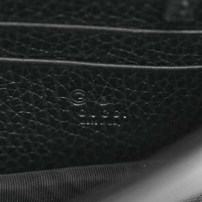 Gucci Dollar Calfskin Interlocking G Chain Wallet Black 5 of 8