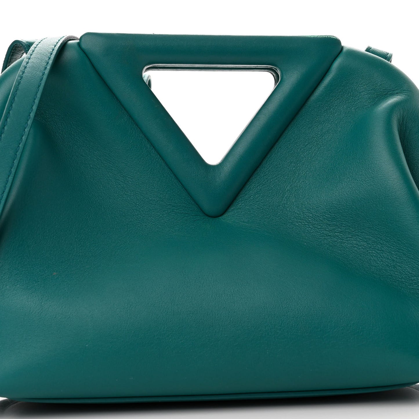 Calfskin Small The Point Triangle Bag Mallard