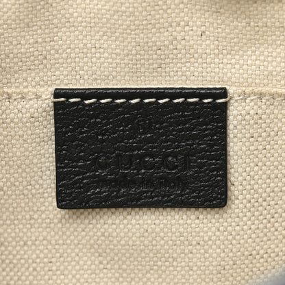 Gucci Jacquard Black Denim GG Monogram Textured Dollar Calfskin Mini Ophidia Shoulder Bag Black Ivory 6 of 13