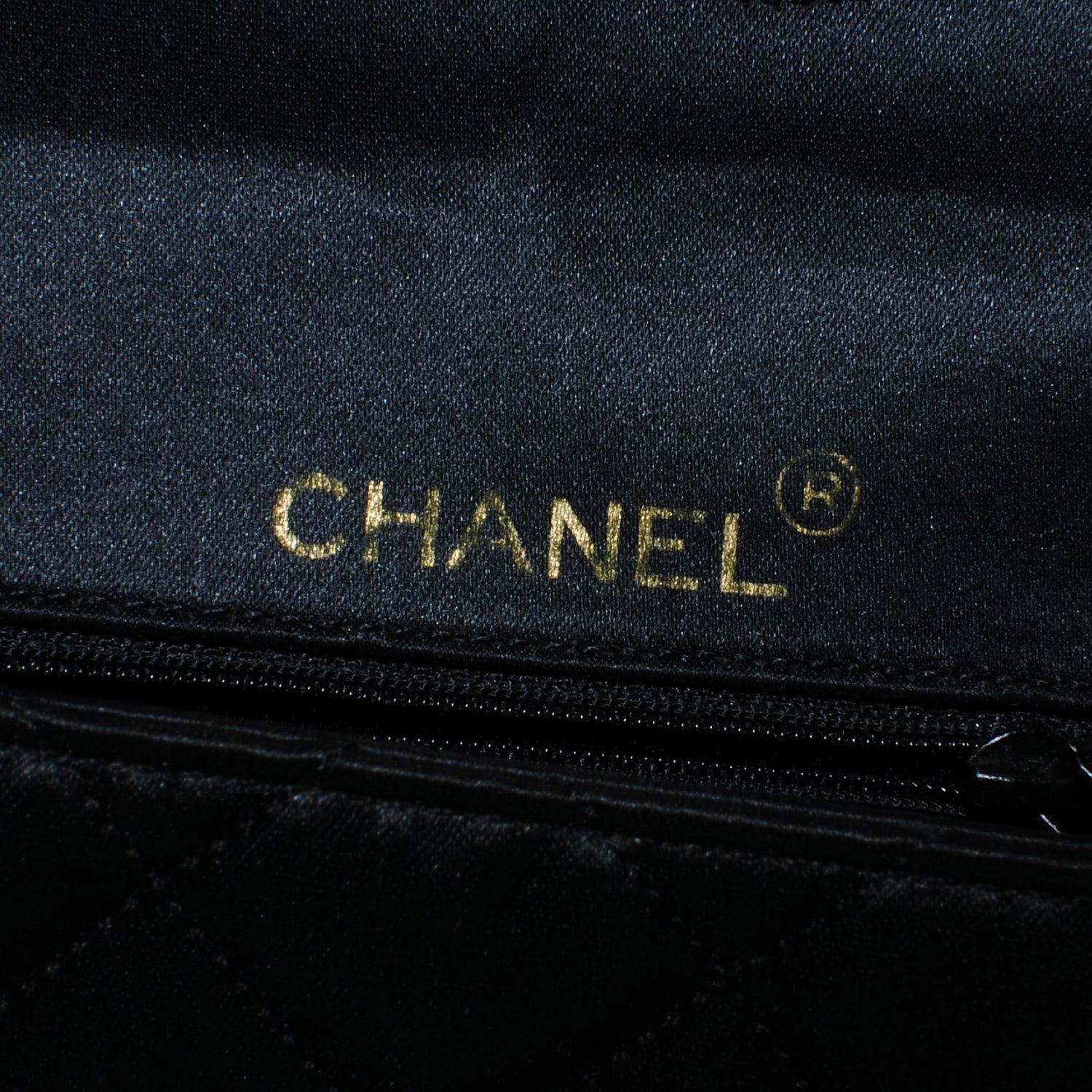 Chanel Satin Quilted Mini Flap Black Gold 6 of 8