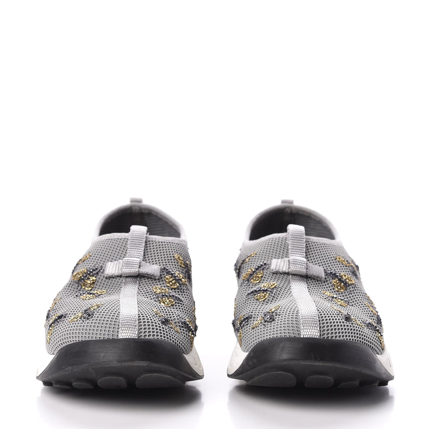 Technical Canvas Embellished Dior Fusion Sneakers 39 Grey