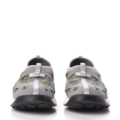 Christian Dior Technical Canvas Embellished Dior Fusion Sneakers 39 Grey 2 of 11
