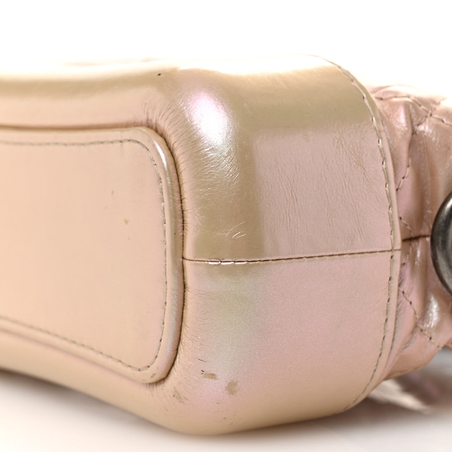 Chanel Iridescent Aged Calfskin Quilted Small Gabrielle Hobo Light Pink 10 of 13