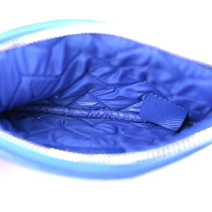 Chanel Caviar Chevron Quilted Small Cosmetic Case Blue 5 of 8