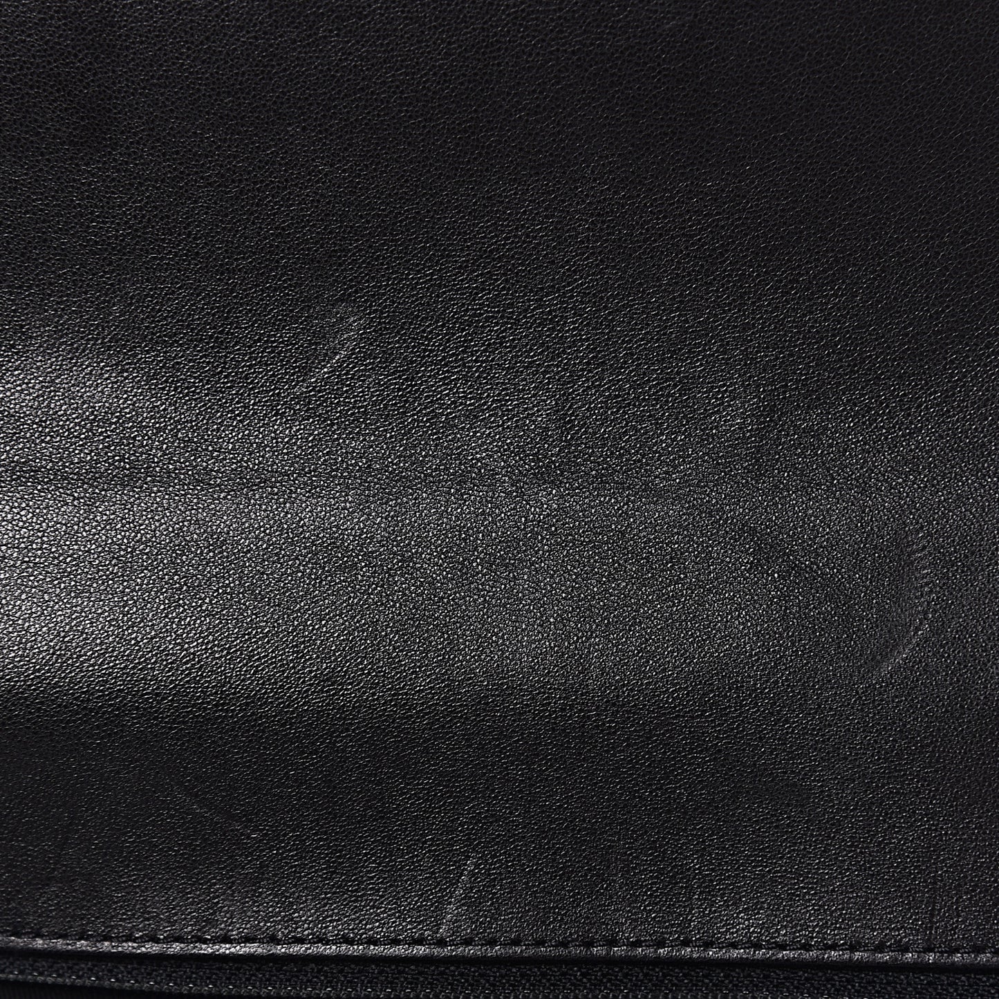 Lambskin Quilted Large Boy Flap Black