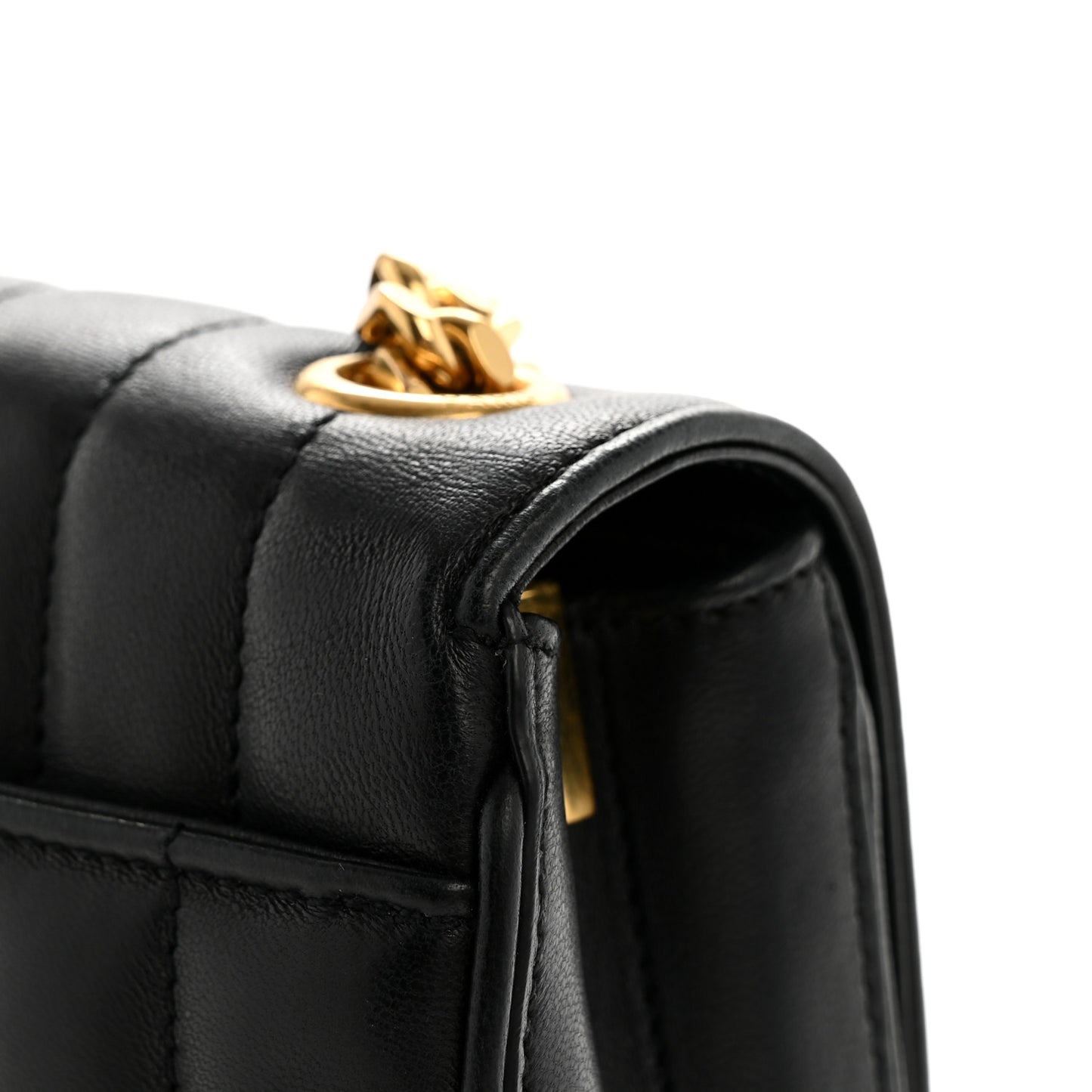 Lambskin Matelasse Monogram Small Vicky Chain Bag Black