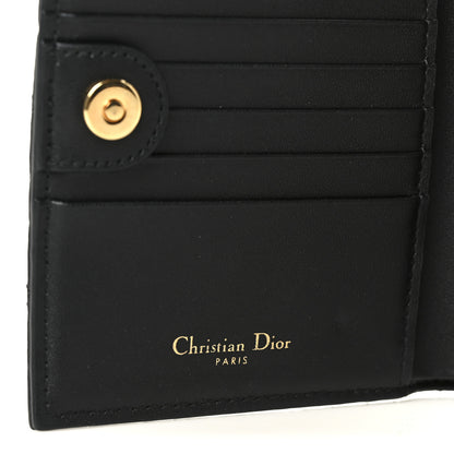 Christian Dior Supple Calfskin Cannage Caro Slim Wallet Black 7 of 9