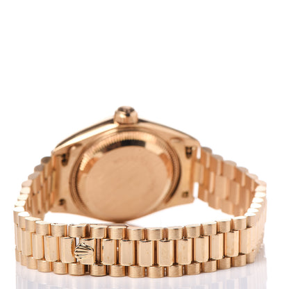 Rolex 18K Yellow Gold Diamond 26mm Datejust President Watch Champagne 69178 4 of 8