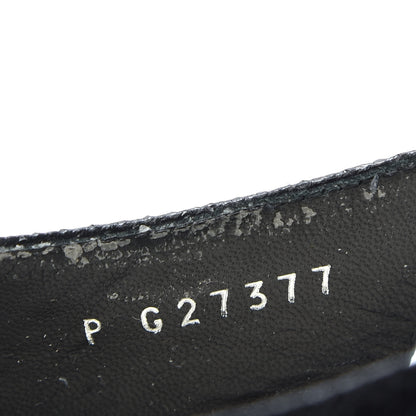 Chanel Calfskin Embossed Cap Toe CC Slingback Pumps 37.5 Black 10 of 11