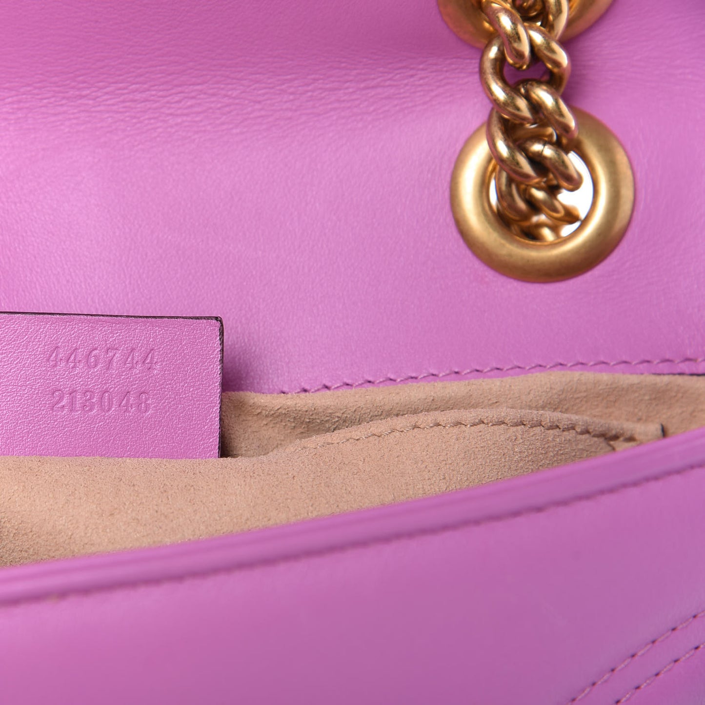 Calfskin Matelasse Mini GG Marmont Shoulder Bag Candy Mousse