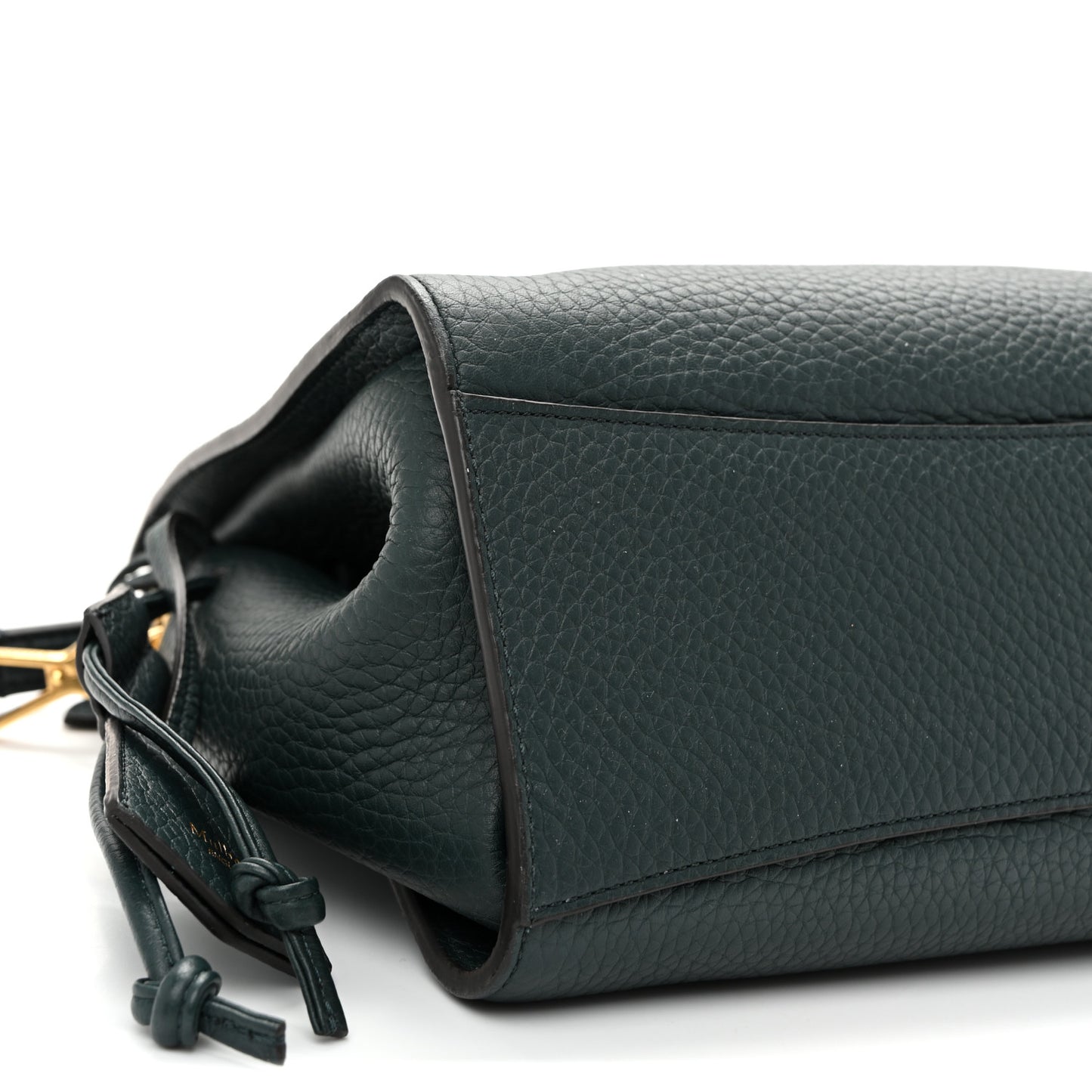 Heavy Grain Small Iris Tote Green Chalk