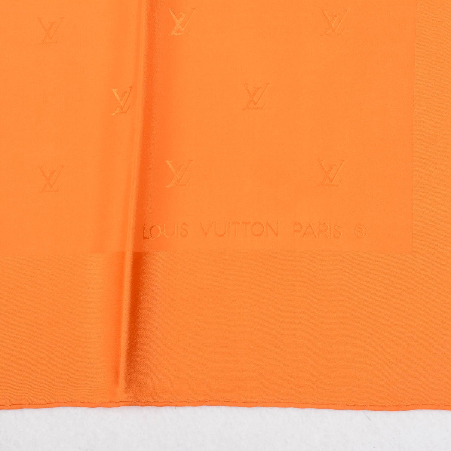 Louis Vuitton Silk Monogram Monaco Square Scarf Orange 4 of 6