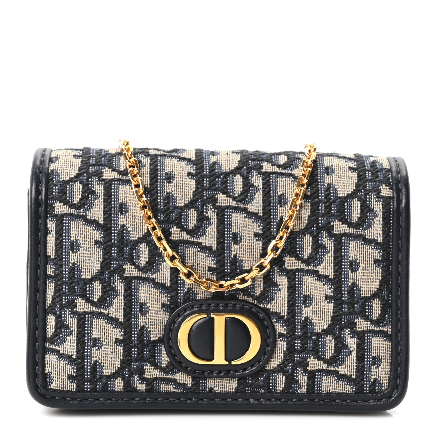 Christian Dior Oblique Nano 30 Montaigne Pouch Blue 1 of 10