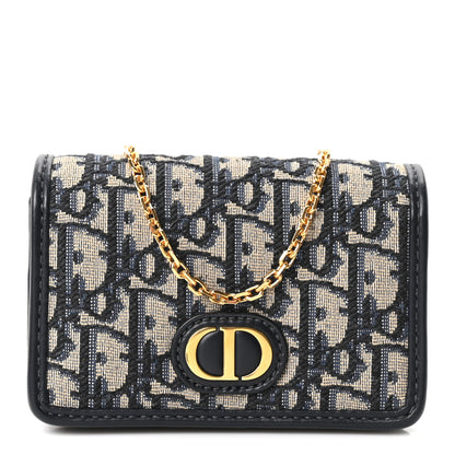 Christian Dior Oblique Nano 30 Montaigne Pouch Blue 1 of 10