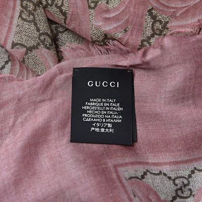 Gucci Modal Silk GG Monogram Big Arabesque Shawl Beige Pink 4 of 4