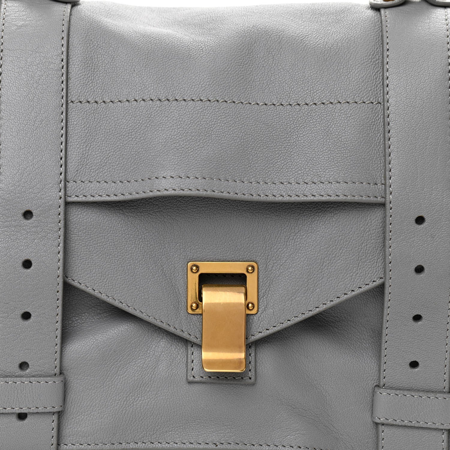 Proenza Schouler Lambskin Medium PS1 Satchel Concrete Grey 9 of 11