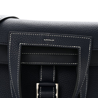 Hermes Taurillon Clemence Halzan 31 GM Bleu Nuit 8 of 12