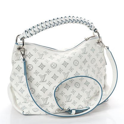 Louis Vuitton Mahina Beaubourg Hobo MM Snow Orage Blue 3 of 8