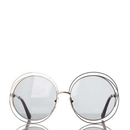 Chloe Oversize Round Carlina Oversized Round Sunglasses CE114S Gold Grey Metallic 3 of 7