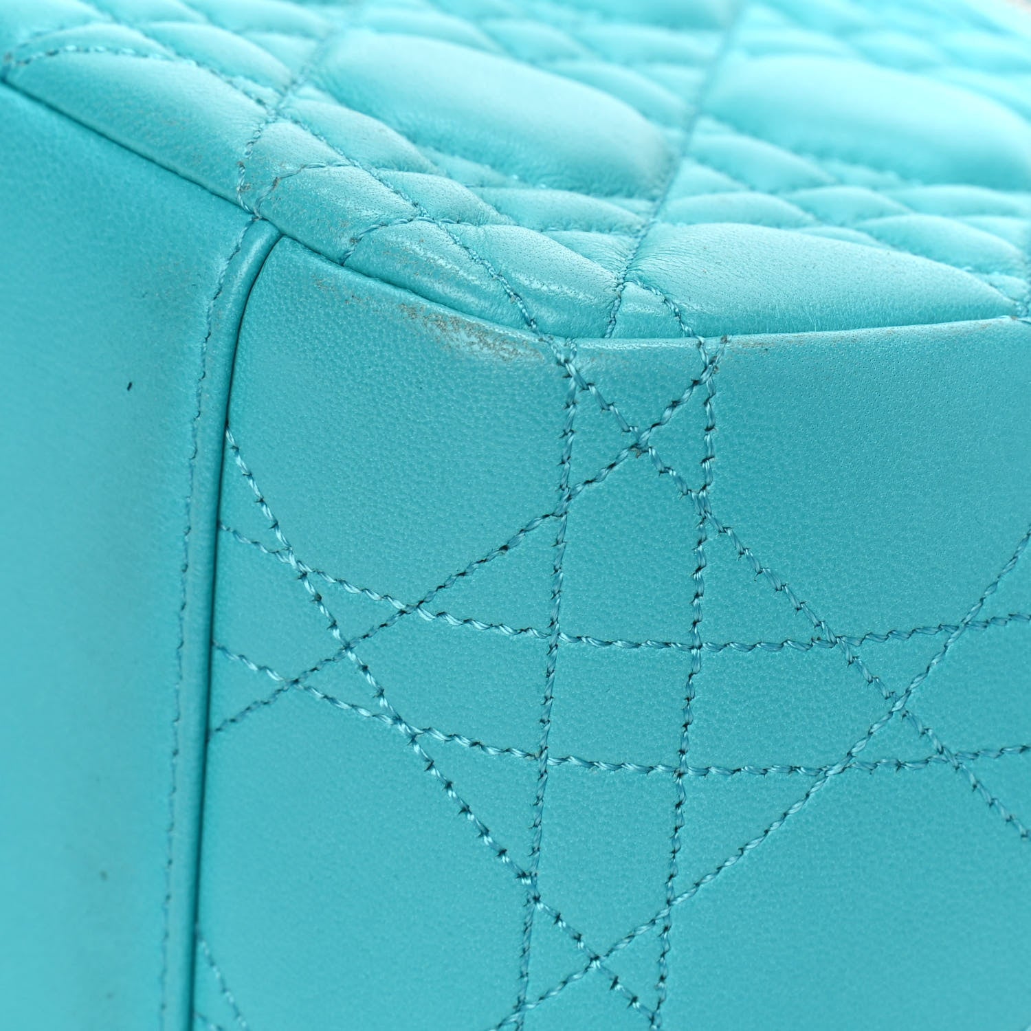 Christian Dior Lambskin Cannage Large Miss Dior Flap Turquoise 8 of 9