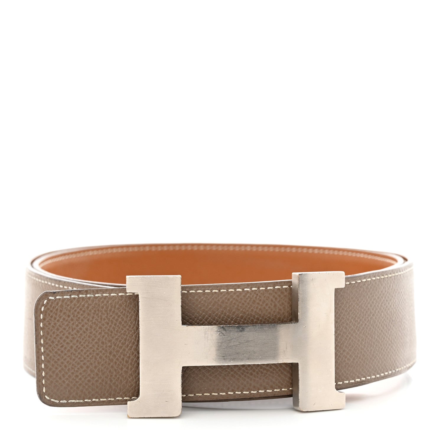 Hermes 42mm Constance H Belt 90 36 Gold Etoupe 2 of 9