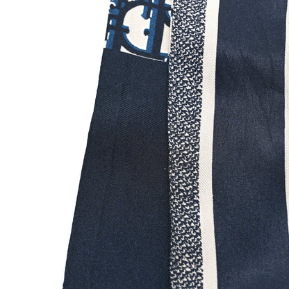 Christian Dior Silk Oblique Mitzah Scarf Blue 4 of 4