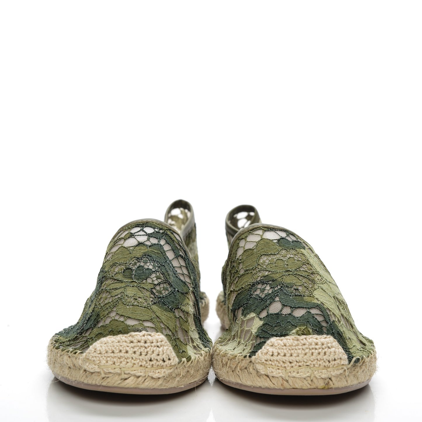Lace Espadrilles 39 Green
