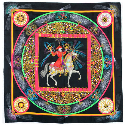 Hermes Jacquard Silk Feux d'Artifice Scarf 90 2 of 5