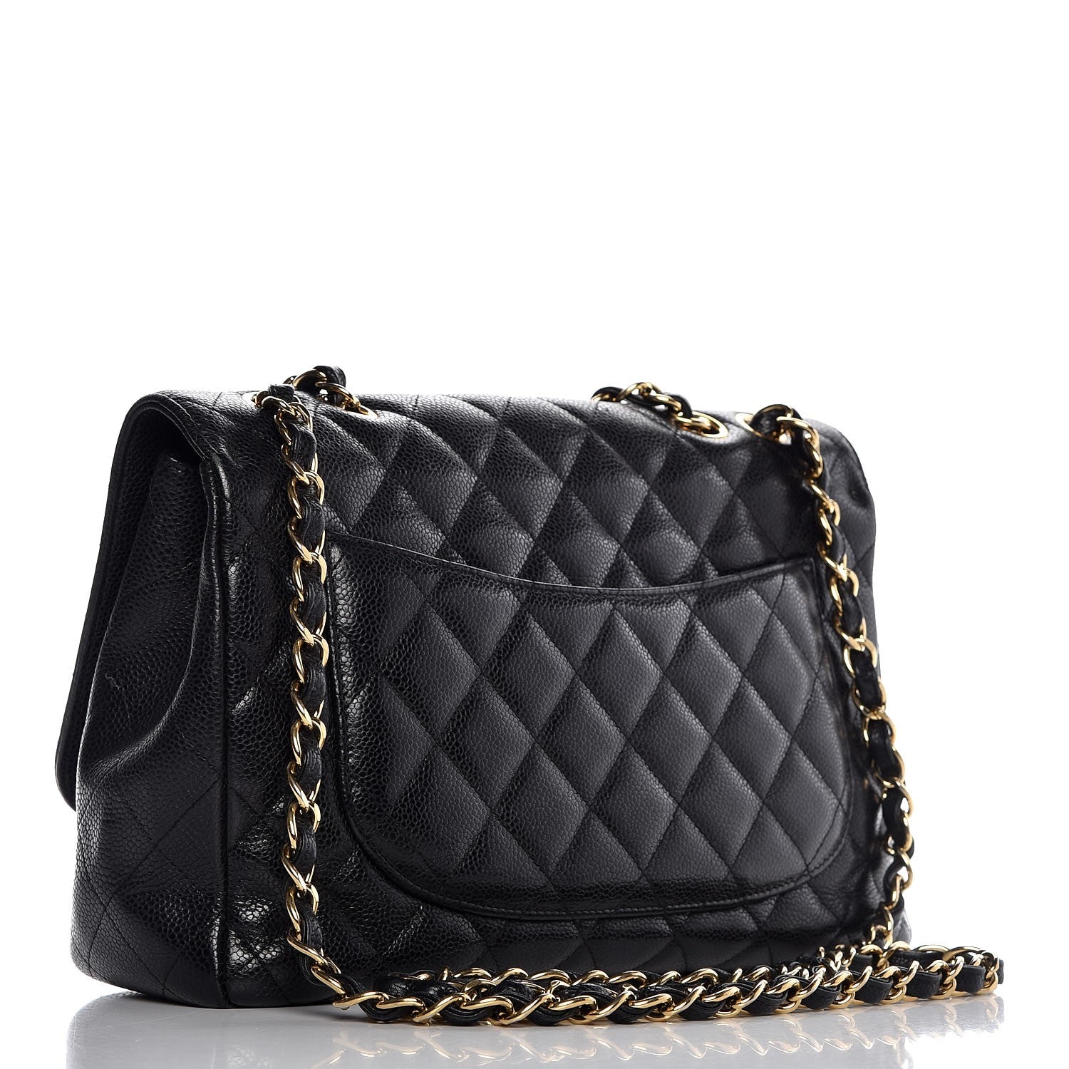 Chanel Caviar Quilted Jumbo Single Flap Black 3 of 8