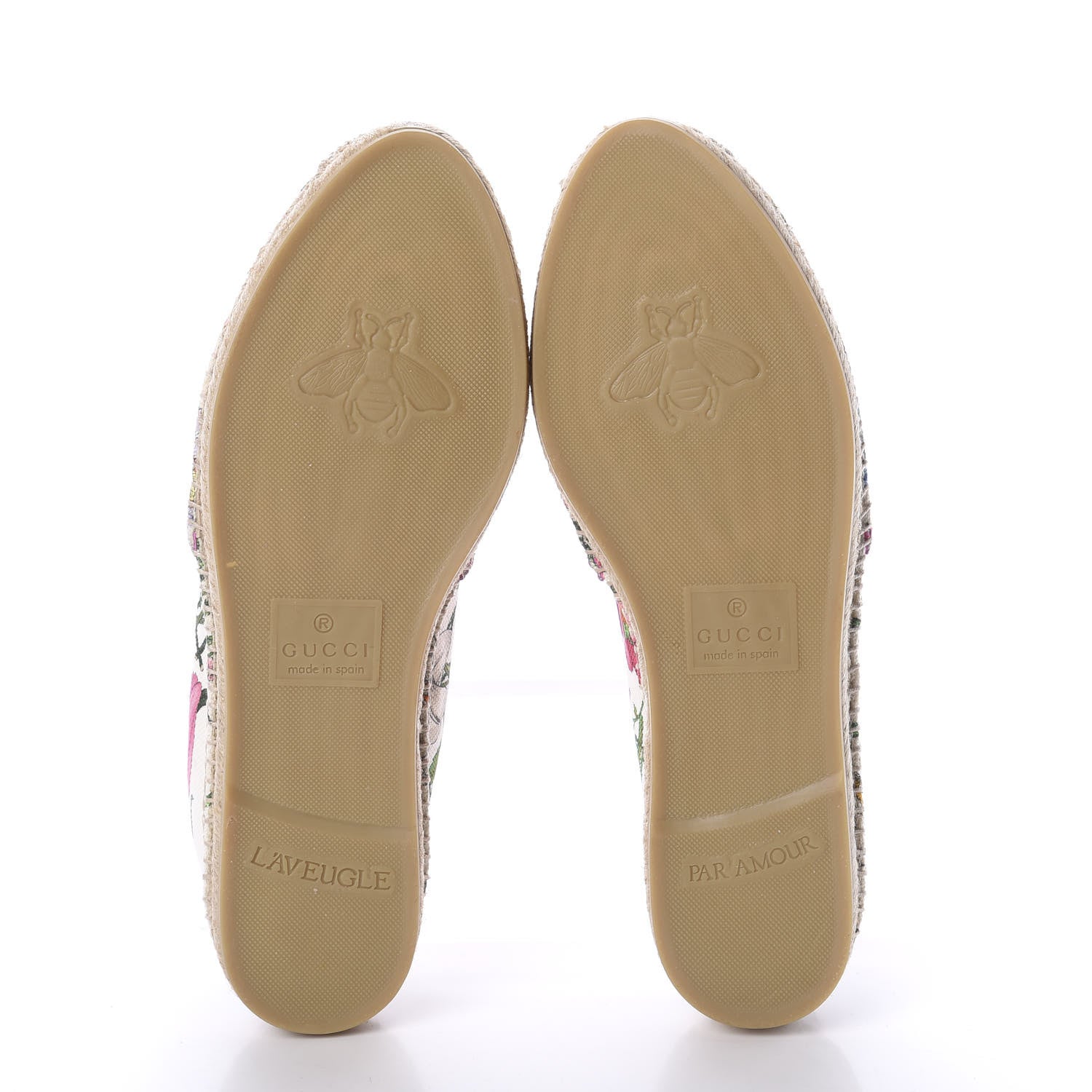 Gucci Canvas Flora Print Espadrilles 40 White Multicolor Fuxia 7 of 7