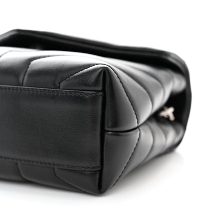 Saint Laurent Calfskin Y Quilted Monogram Toy Loulou Crossbody Bag Black 10 of 10