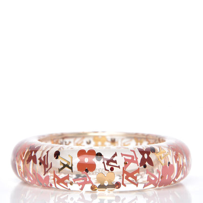 Louis Vuitton Resin Swarovski Small Inclusion GM Bracelet Tangerine 3 of 4