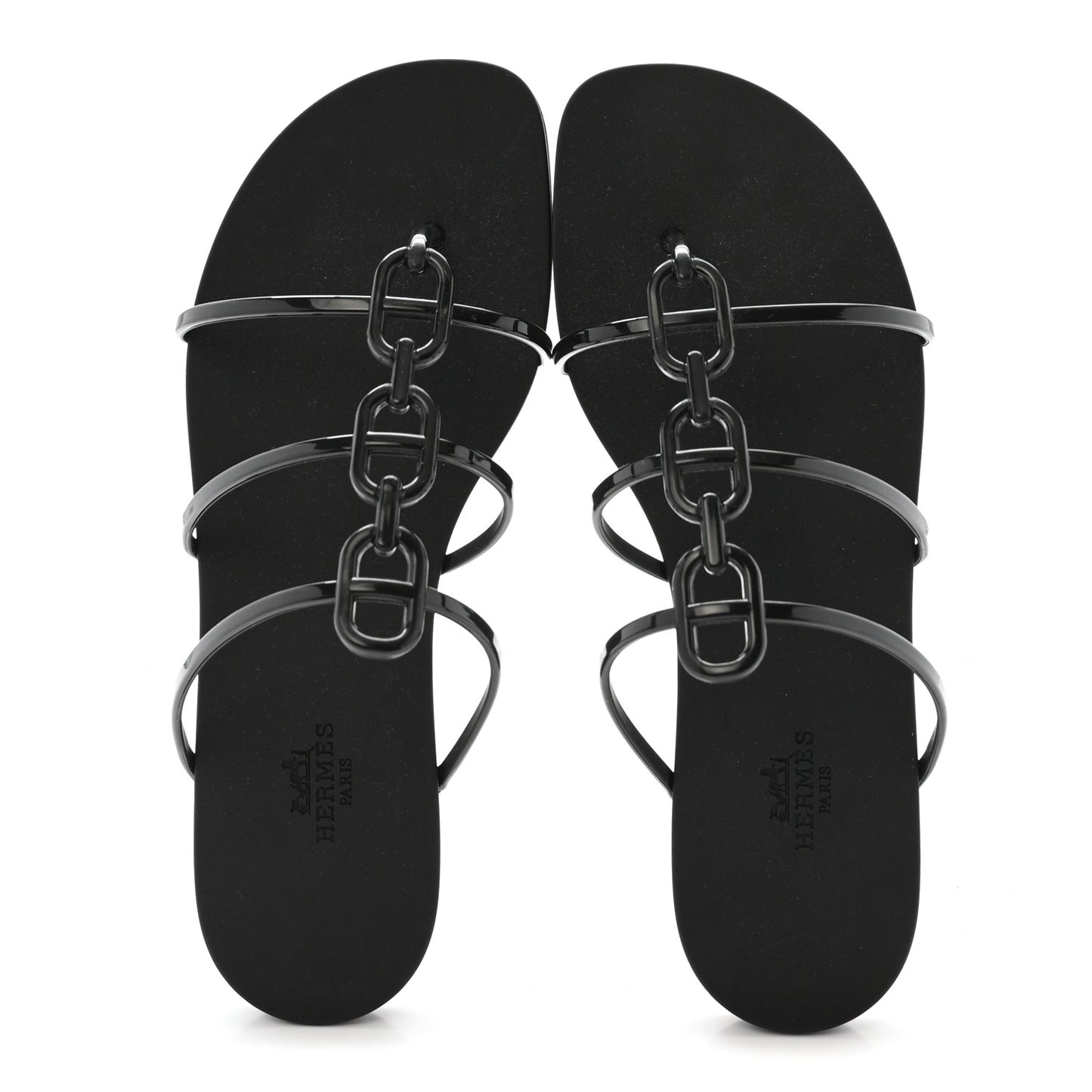 Rubber Womens Mykonos Sandals 38 Black
