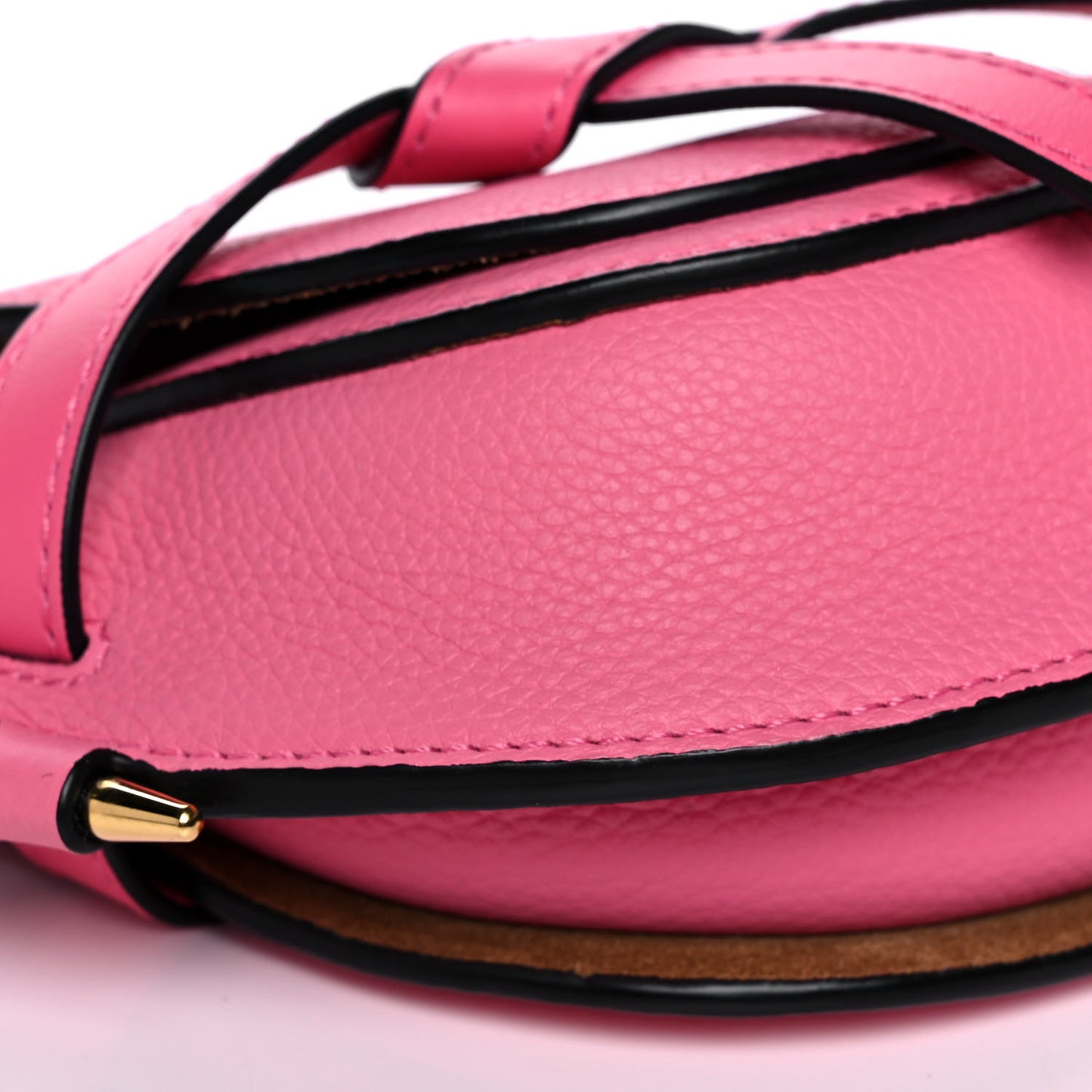 Grained Calfskin Mini Gate Crossbody Bag Wild Rose