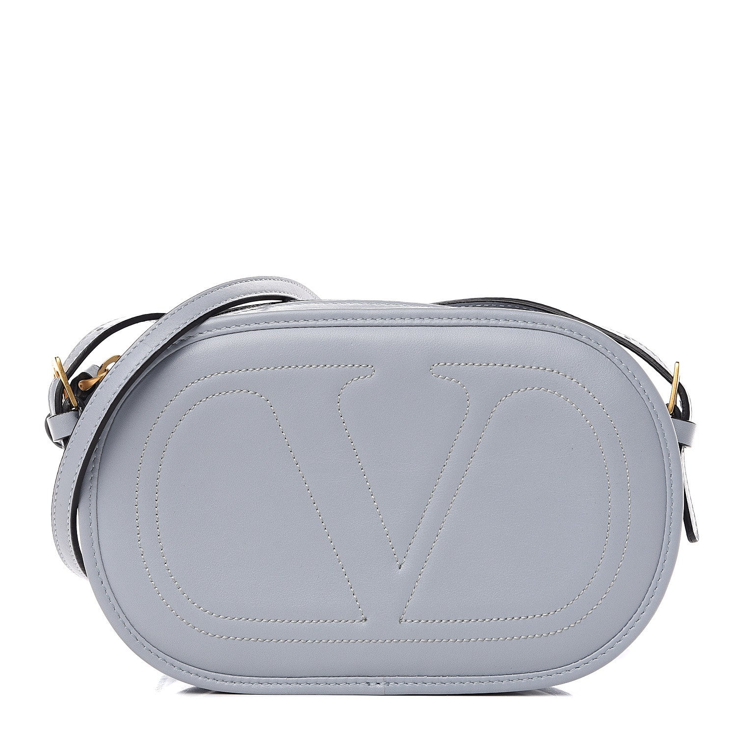 Valentino Garavani Vitello Small Logo Go Crossbody Bag Water Sky 1 of 9