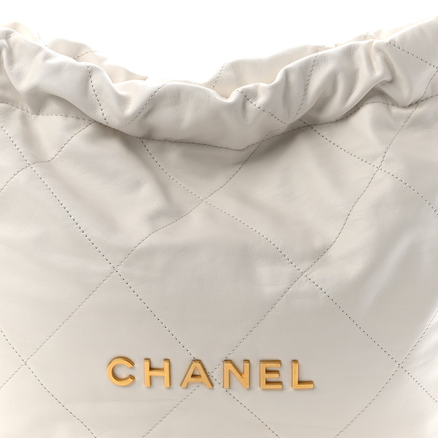 Chanel Shiny Calfskin Quilted Small Chanel 22 White 9 of 11