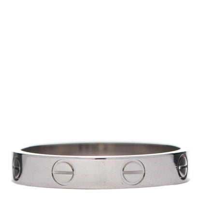 Cartier 18K White Gold 4mm LOVE Wedding Band Ring 57 8 3 of 4
