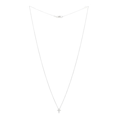 Roberto Coin 18K White Gold Diamond Tiny Treasures Baby Cross Pendant Necklace 2 of 4