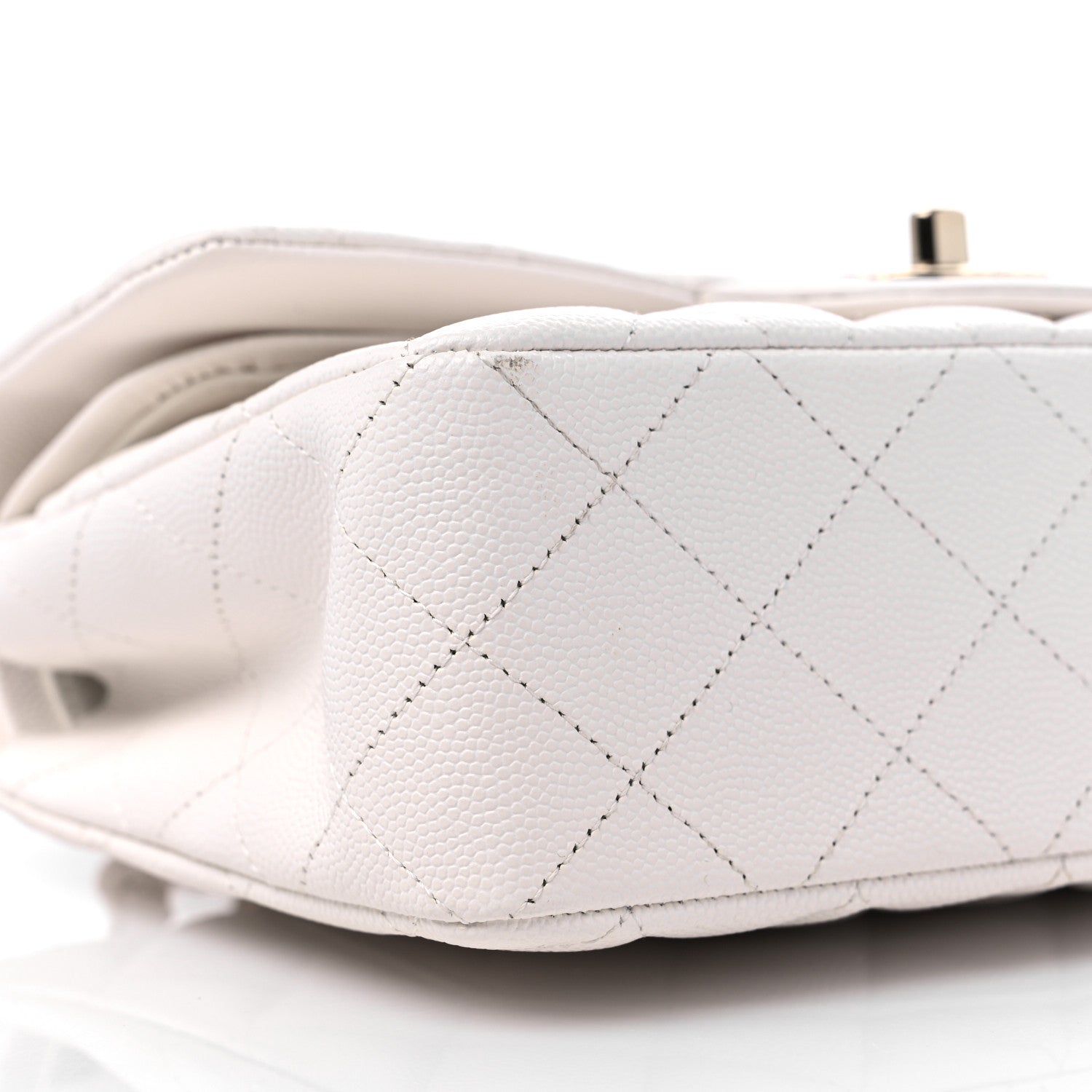 Chanel Caviar Quilted Small Double Flap White 8 of 9