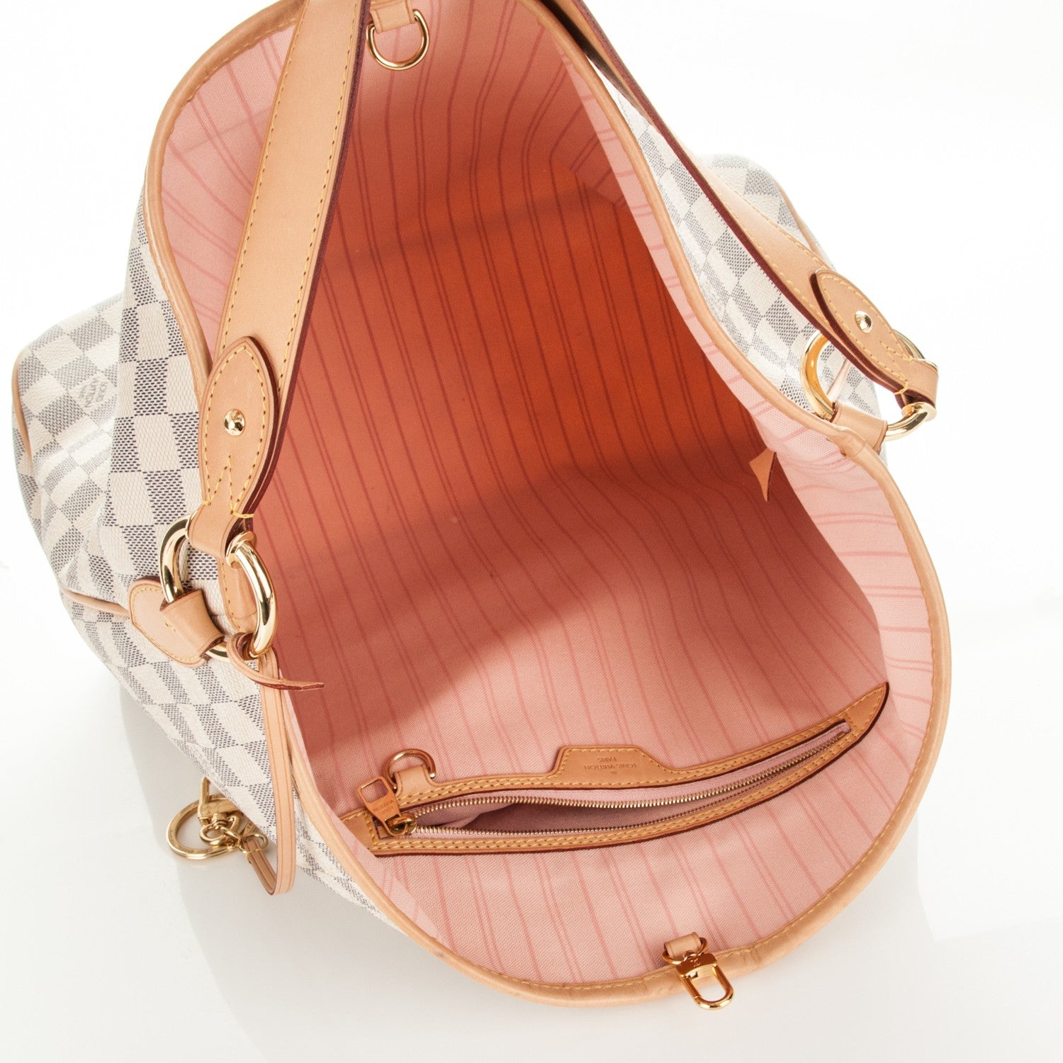 Louis Vuitton Damier Azur Delightful MM Rose Ballerine 5 of 8